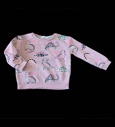 Fešáček * dětský second hand * Dinosauří mikinka pro holčičku