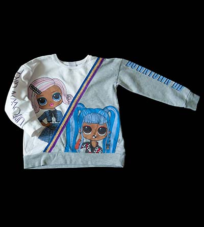 Fešáček * dětský second hand * Moderní dívčí mikina s glitry