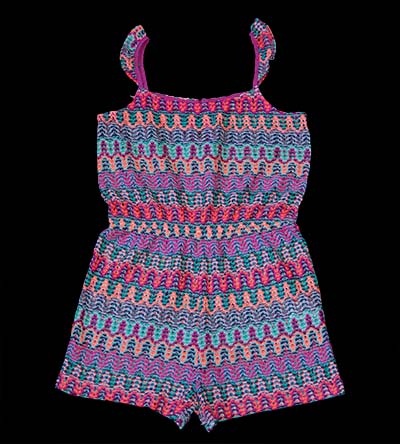 Fešáček * dětský second hand * Pestrý háčkovaný overal na léto