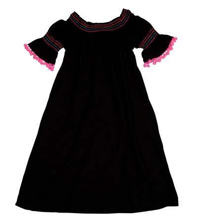 Fešáček * dětský second hand * Kontrastní vyšívané šaty