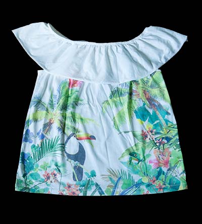 Fešáček * dětský second hand * Tropické triko bez rukávů