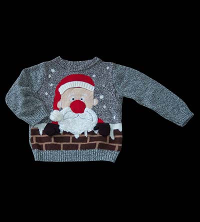 Fešáček * dětský second hand * Vánoční svetr "Santa" s blikajícím nosem