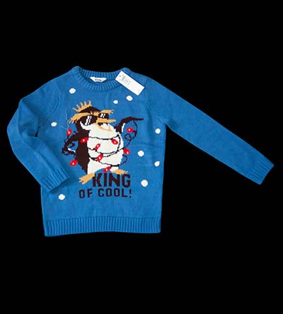 Fešáček * dětský second hand * Vánoční svetr s tučňákem 