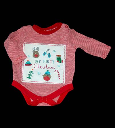 Fešáček * dětský second hand * Veselé vánoční body pro miminko