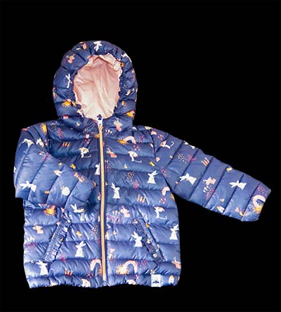 Fešáček * dětský second hand * Dívčí zimní bundička se zvířátky