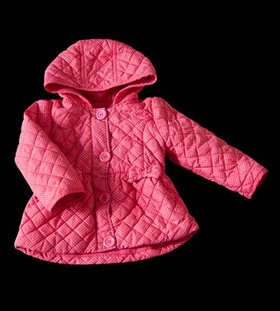 Fešáček * dětský second hand * Puntíkatý kabátek s mašličkami