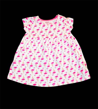 Fešáček * dětský second hand * Plameňákové šatičky pro mimi holčičku