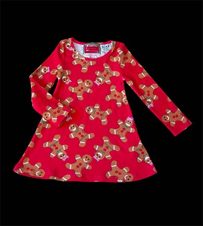Fešáček * dětský second hand * Perníčkové vánoční šaty pro holčičku