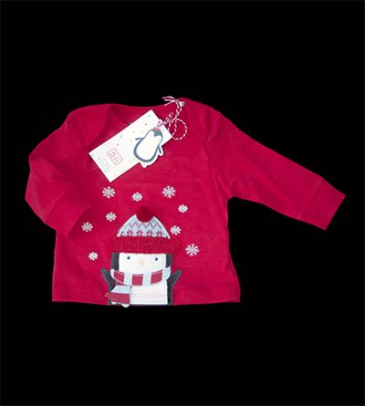 Fešáček * dětský second hand * Roztomilé zimní tričko s tučňákem pro mimi