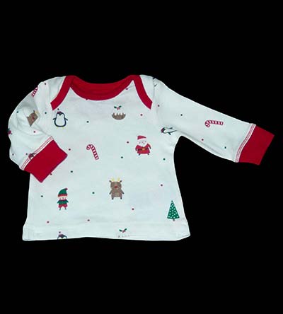 Fešáček * dětský second hand * Vánoční sněhově bílé triko pro mimiko