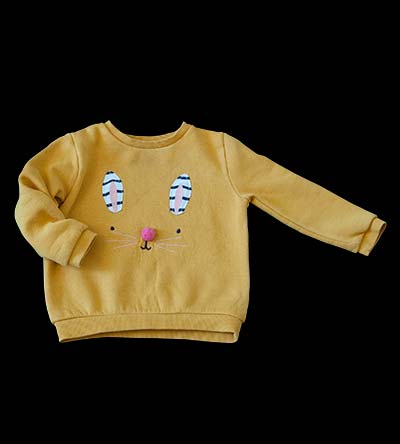 Fešáček * dětský second hand * Mikina s obličejem zajíčka