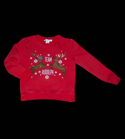 Fešáček * dětský second hand * Vánoční triko s přebarvovacími soby a vločkami