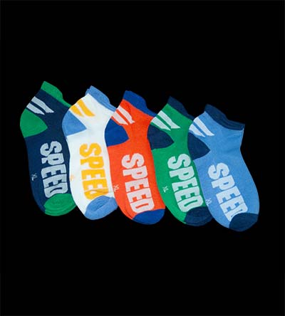 Fešáček * dětský second hand * Prodyšné chlapecké ponožky vel.35-39, 5 ks