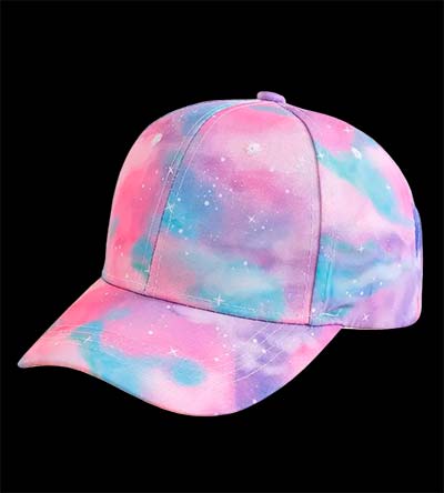 Fešáček * dětský second hand * Batikovaná Dívčí Kšiltovka  - vesmír