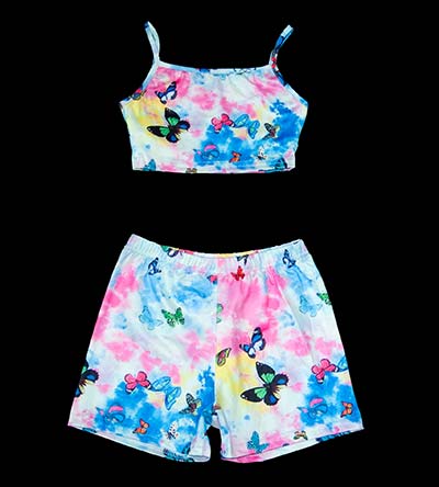 Fešáček * dětský second hand * Batikový Veselý Set - Lambáda a Kraťasy