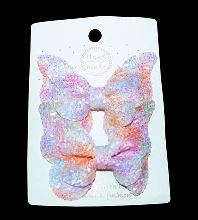 Fešáček * dětský second hand * Duhové Sponky "Motýlci"  - oranžová