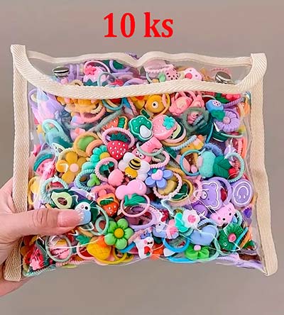 Fešáček * dětský second hand * Hladké Gumičky do vlasů 10 ks - Zvířátka