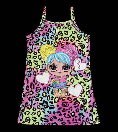 Fešáček * dětský second hand * Leopardí duhové šaty se srdíčky