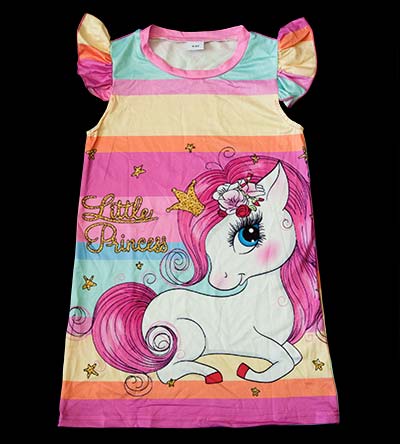 Fešáček * dětský second hand * Šaty v letních odstínech s jednorožcem