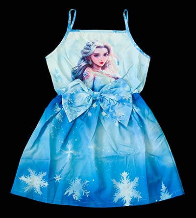 Fešáček * dětský second hand * Chladně modré šaty s Elzou