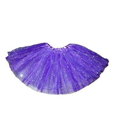 Fešáček * dětský second hand * Tutu sukénka s blýskavými flitry  - ametystová