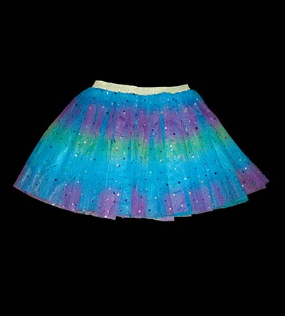 Fešáček * dětský second hand * Tutu sukénka s blýskavými flitry  - modrofialová