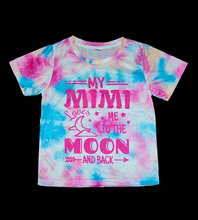 Fešáček * dětský second hand * Batikové Dívčí Triko v barvách léta